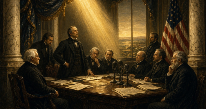 The General giving a speech The General giving a speech