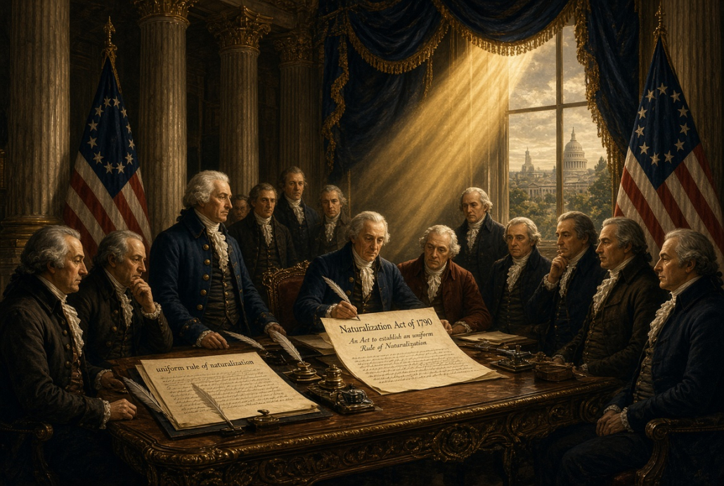 signing of the naturalization act of 1790
