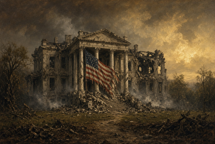 colonial white house destroyed america painting colonial white house destroyed america painting