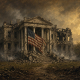 colonial white house destroyed america painting
